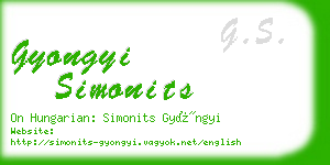 gyongyi simonits business card